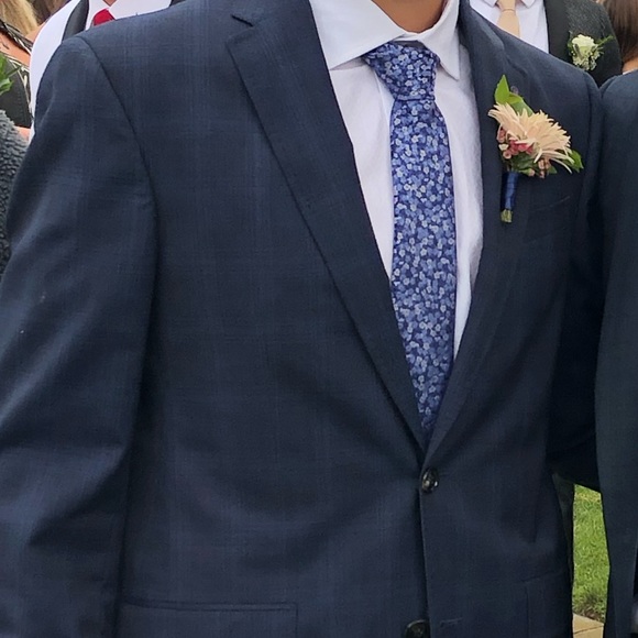 Ted Baker London Jay CT Trim Fit wool suit. Navy Blue. Jacket 38R, pants 31R. - Picture 6 of 6